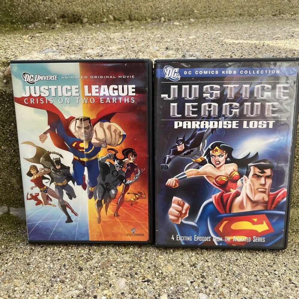 Lot Of 2 Justice League DVDsCrisis on Two Earths, And Paradise Lost 2010 Tested